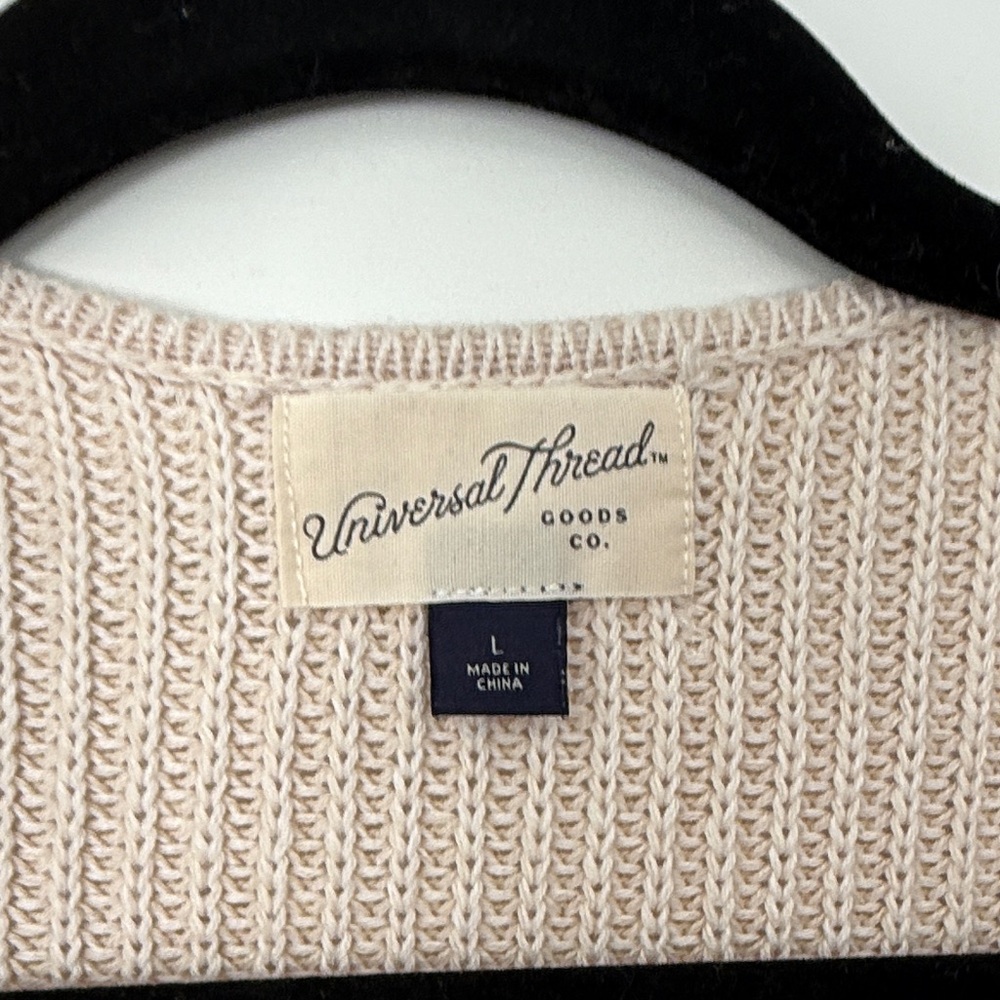 Universal Thread Women's Cream Open-Front Sweater - image 2